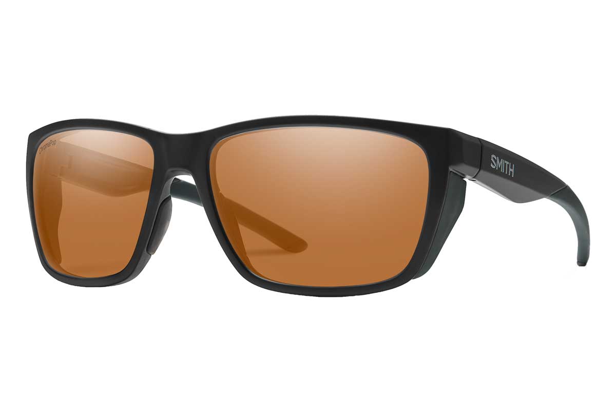 Smith Longfin Sunglasses ChromaPop Polarized in Matte Black with Copper